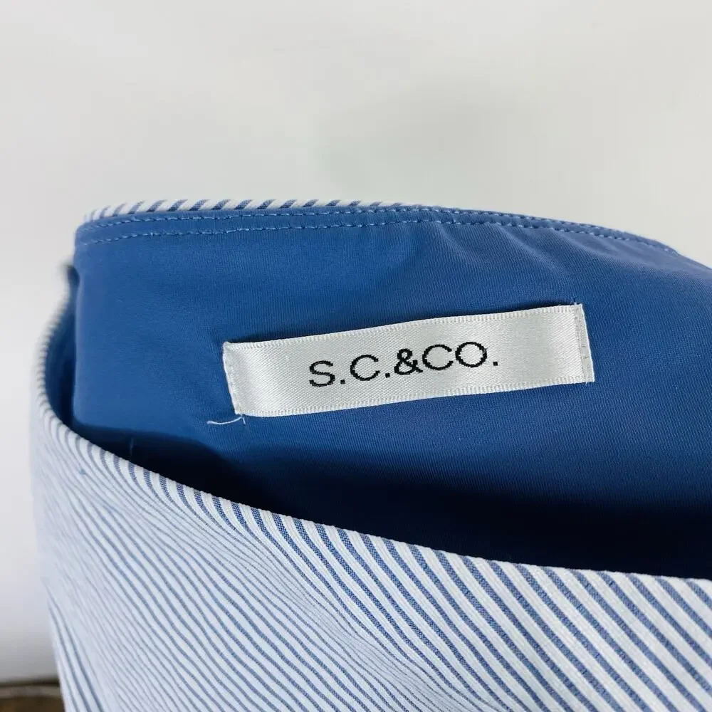 S.C. & Co. Skort XXL Striped 360 Degree Tummy Control Blue White - Picture 6 of 8